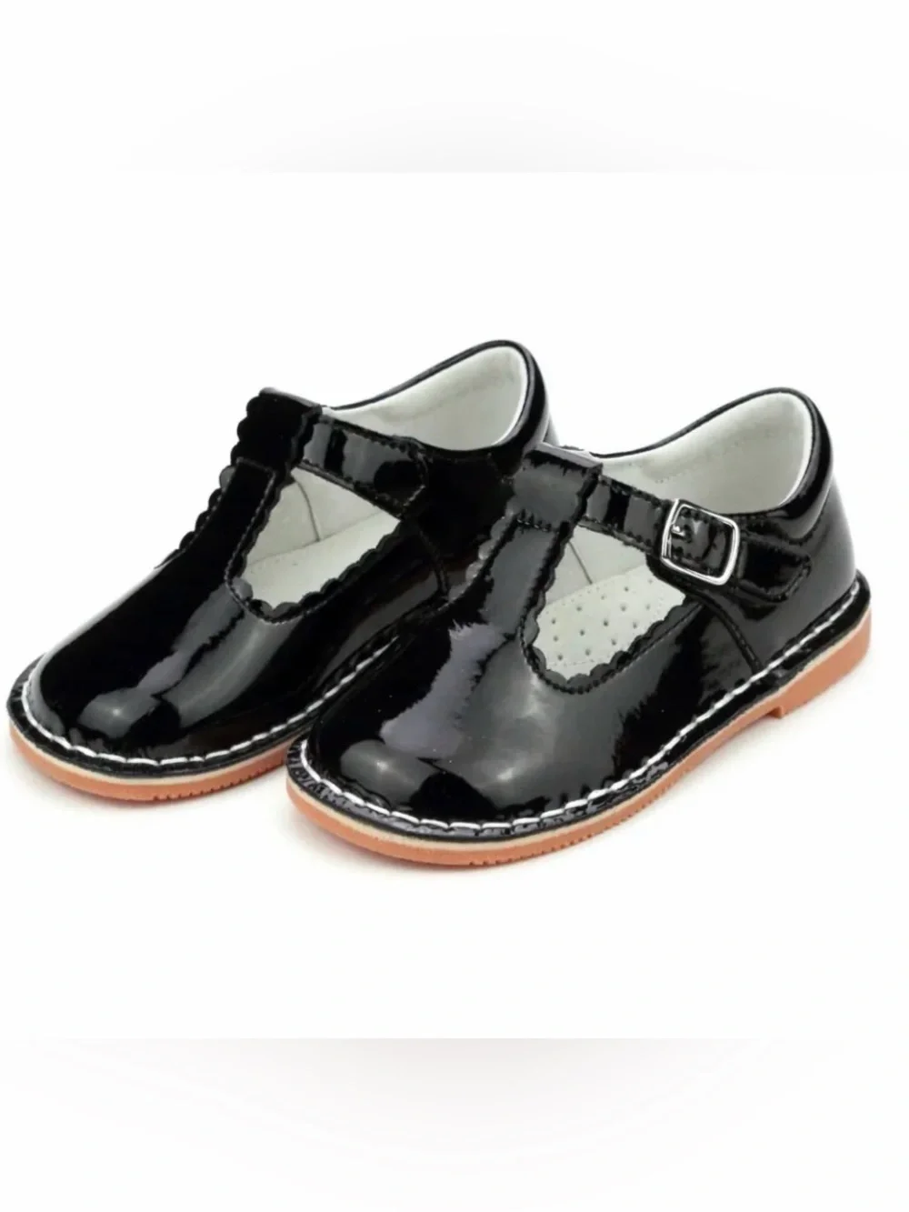 L’Amour Selina Patent Black T-Strap Mary Jane Shoes Girls Size 10 NWT